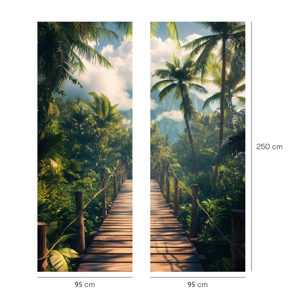 Papier peint "Sentier tropical luxuriant"