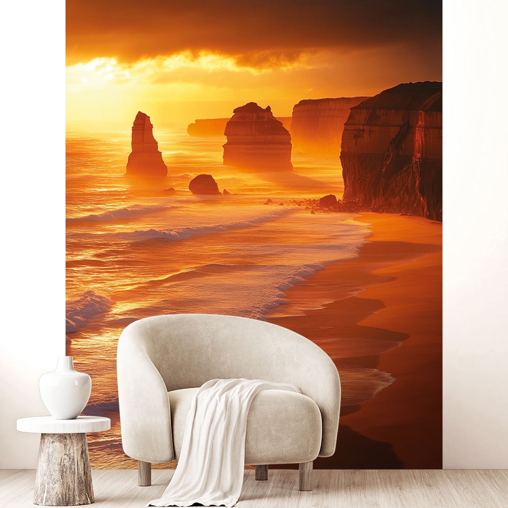 Papier peint "Coucher de soleil apaisant"