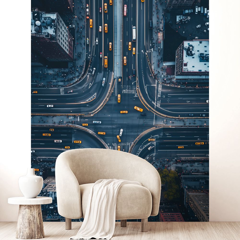 Papier peint "Vue aérienne urbaine"