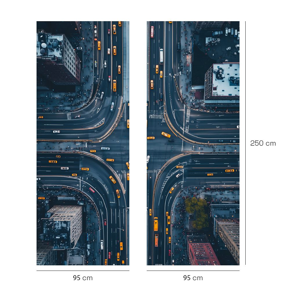 Papier peint "Vue aérienne urbaine"