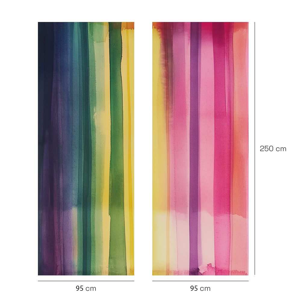 Papier peint "Rayures colorées"