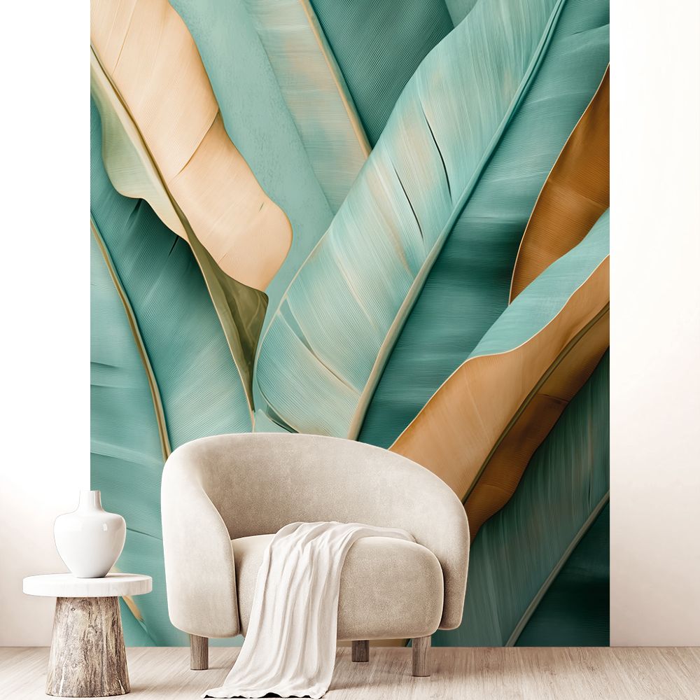 Papier peint "Feuilles exotiques"