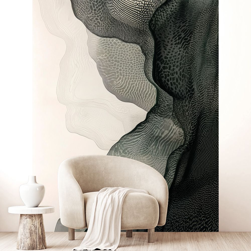 Papier peint "Ondulations texturées"