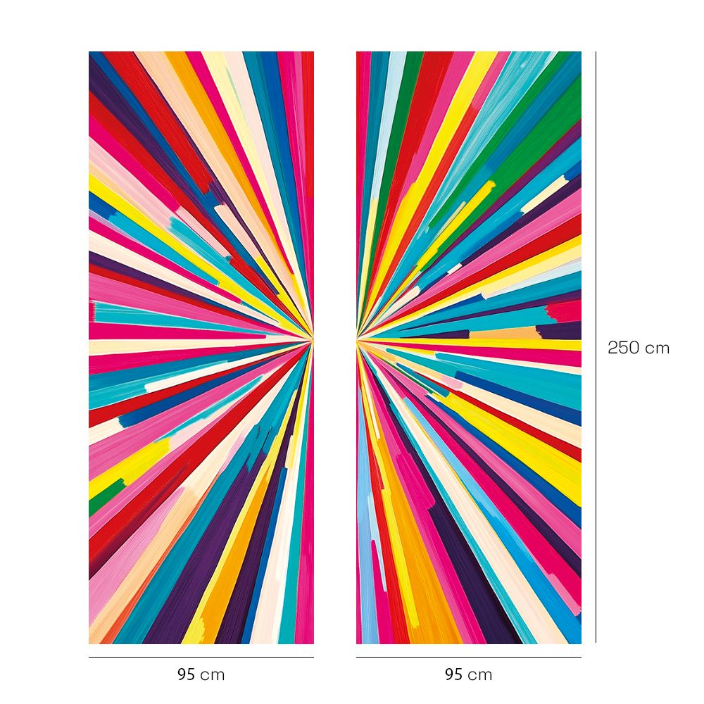 Papier peint "Éclats colorés vifs"