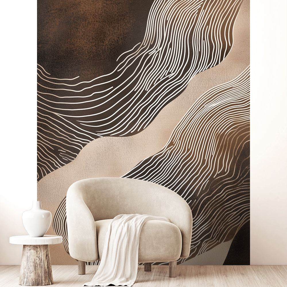 Papier peint "Motifs ondulants"
