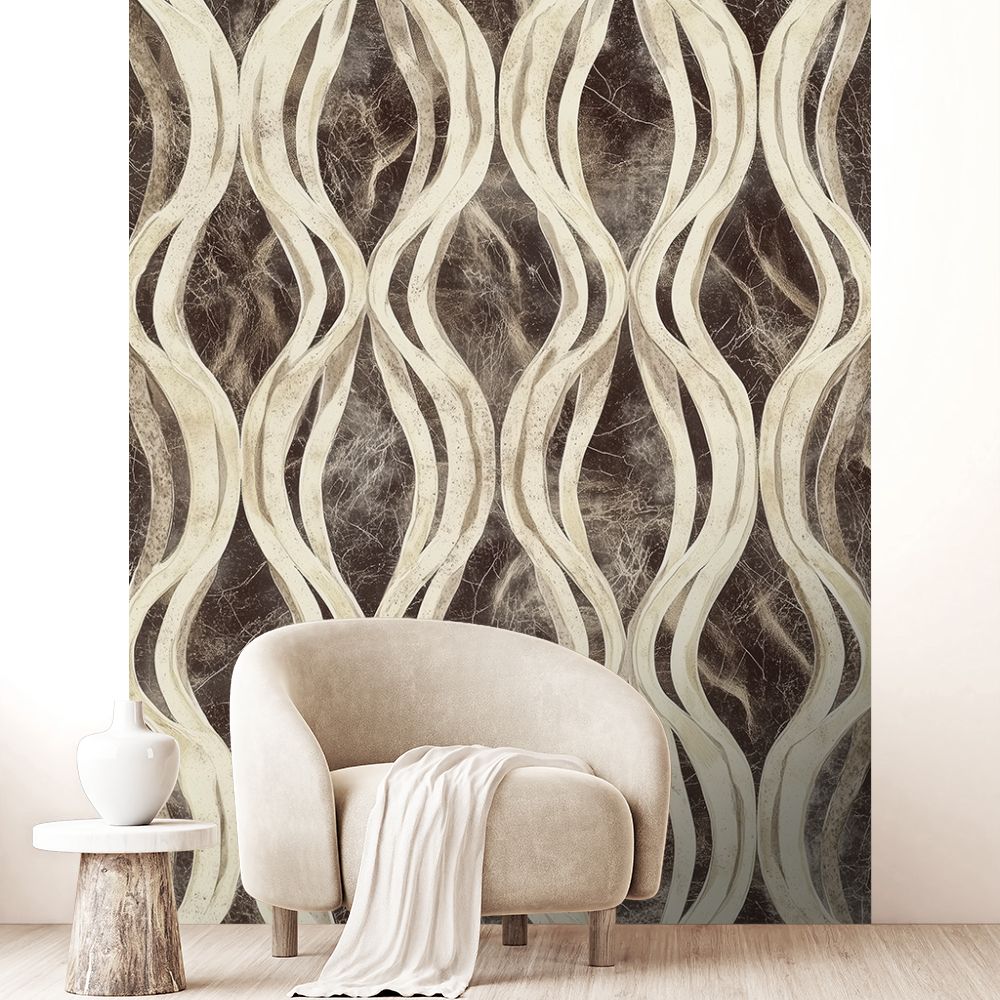 Papier peint "Motifs ondulés"