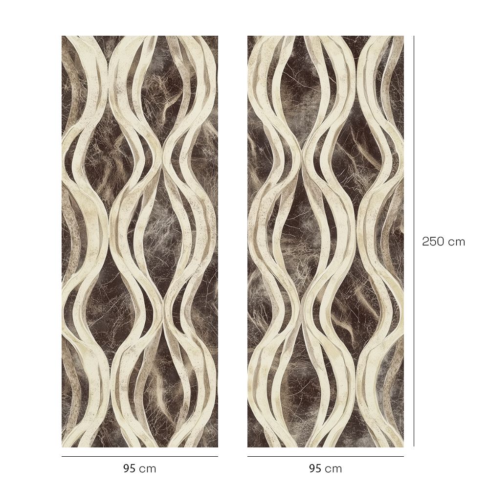 Papier peint "Motifs ondulés"