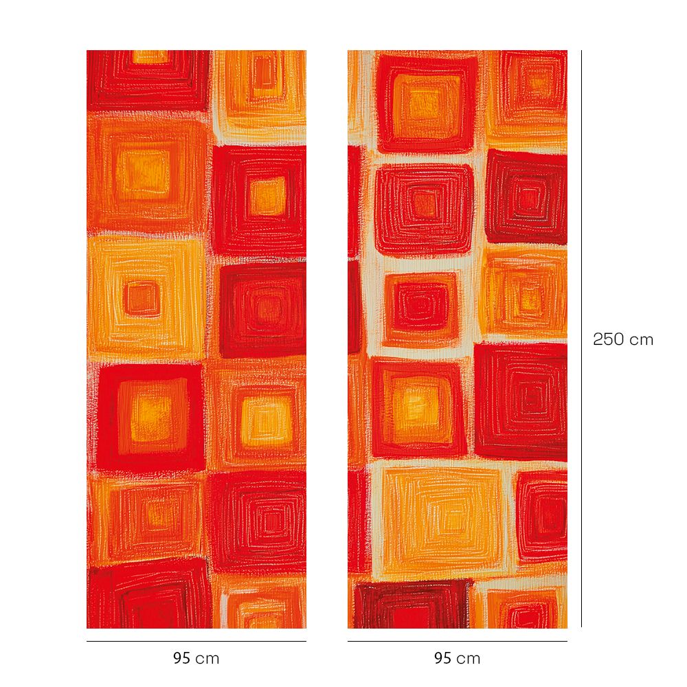 Papier peint "Carrés vifs colorés"