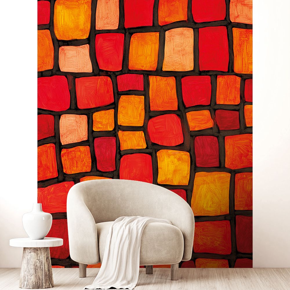 Papier peint "Carrés colorés"