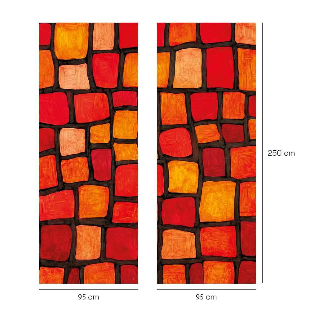 Papier peint "Carrés colorés"