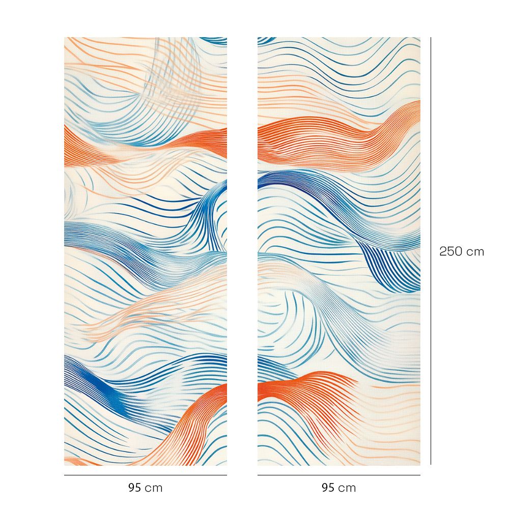 Papier peint "Ondes fluides colorées"