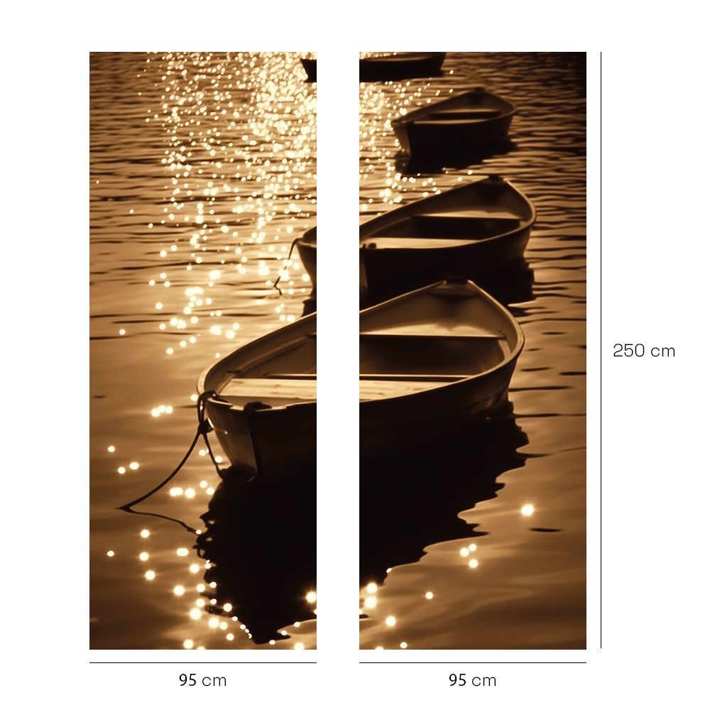 Papier peint "Bateaux sur l'eau"