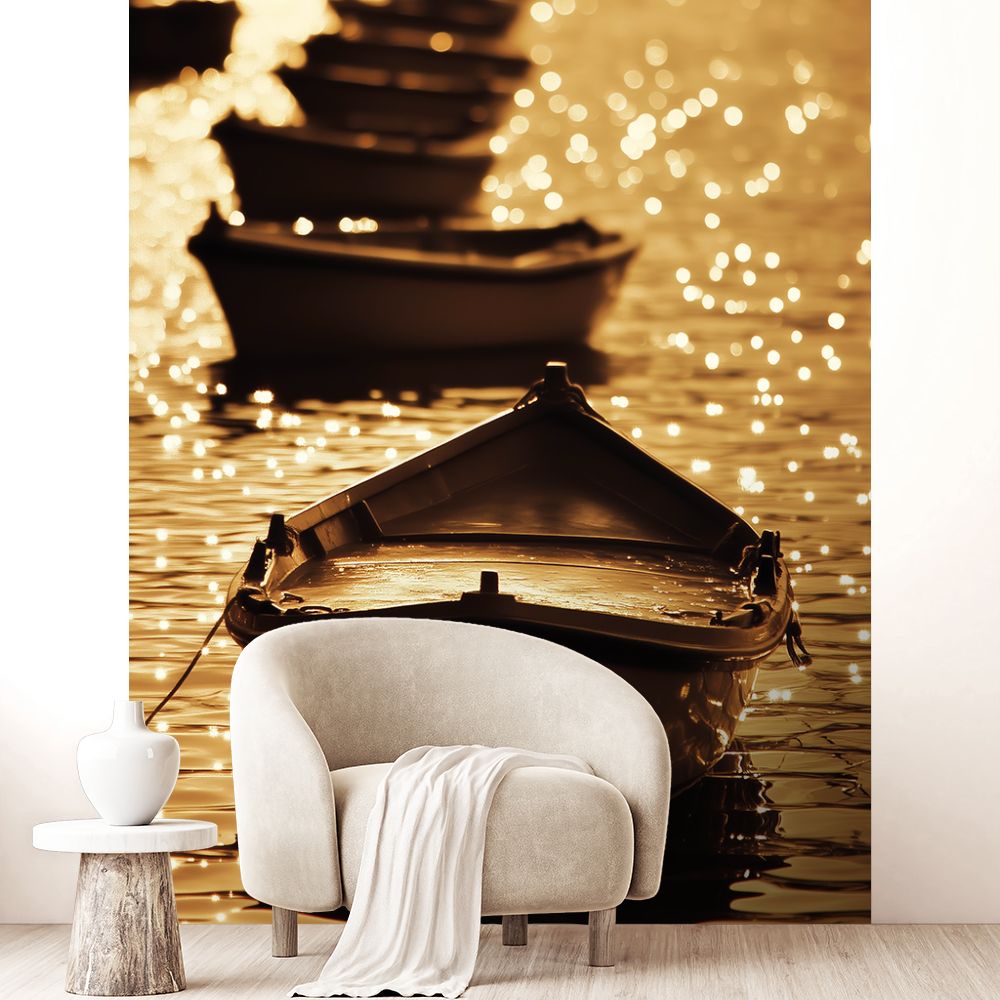 Papier peint "Bateau sur l'eau"