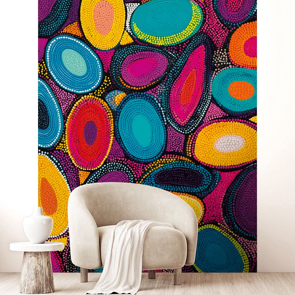 Papier peint "Forms artistiques vibrantes"