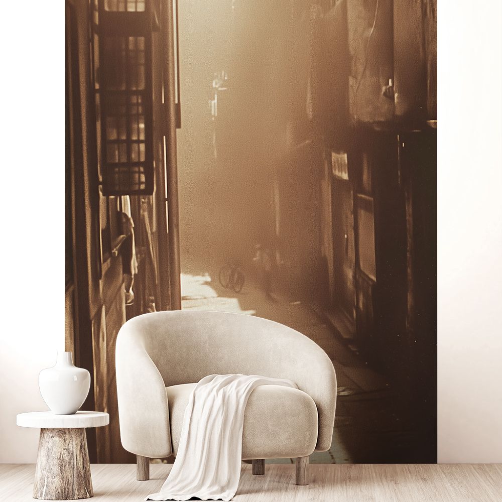 Papier peint "Scène urbaine tranquille"