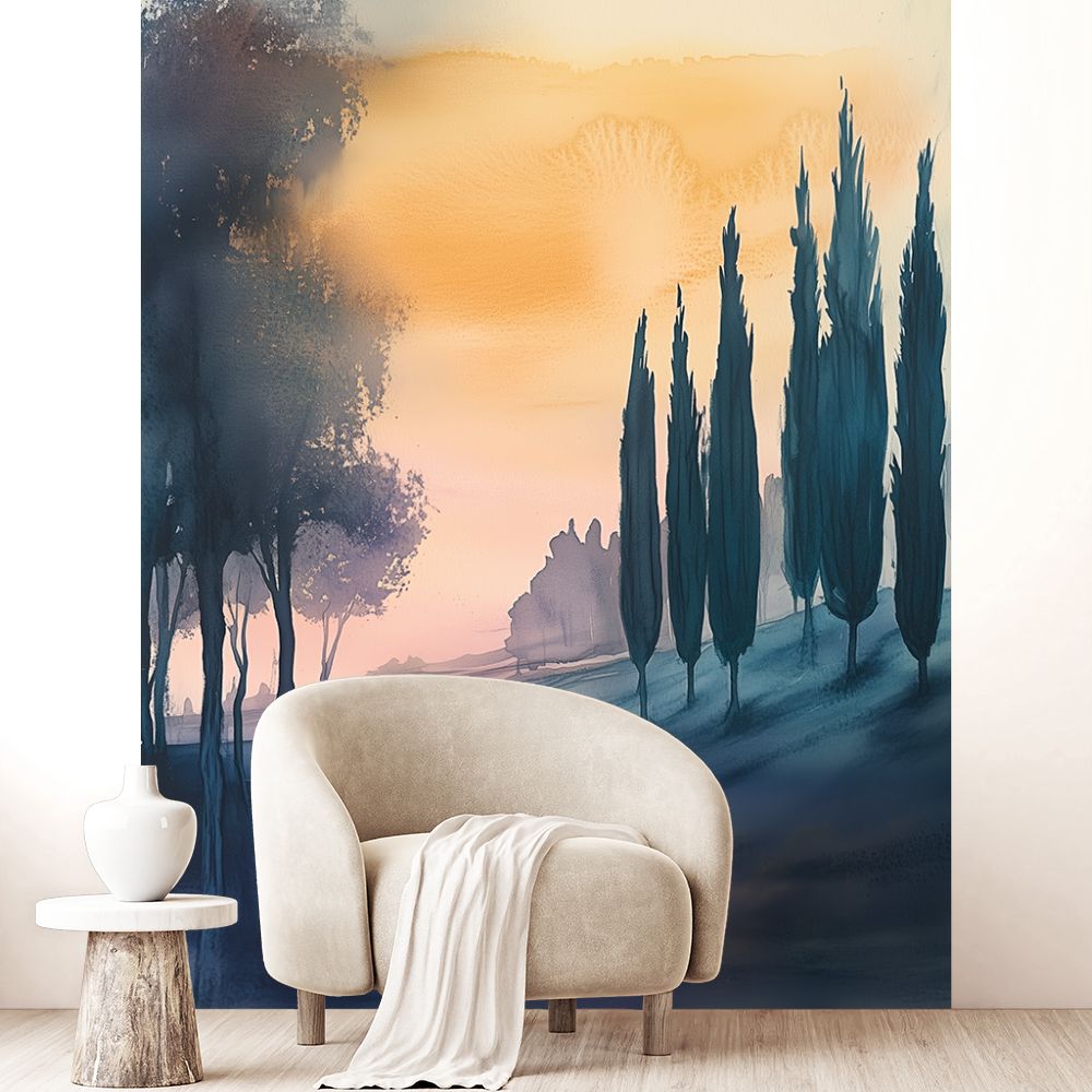 Papier peint "Forêt paisible"