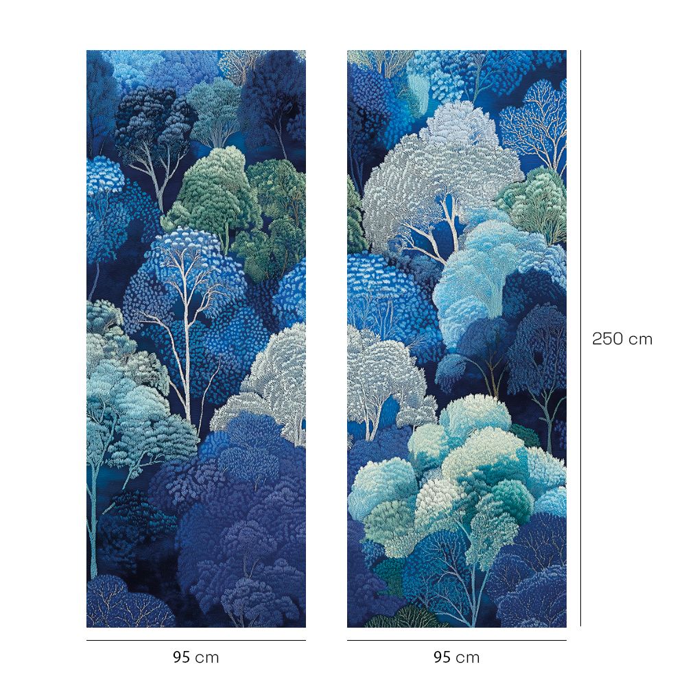 Papier peint "Paysage boisé serein"