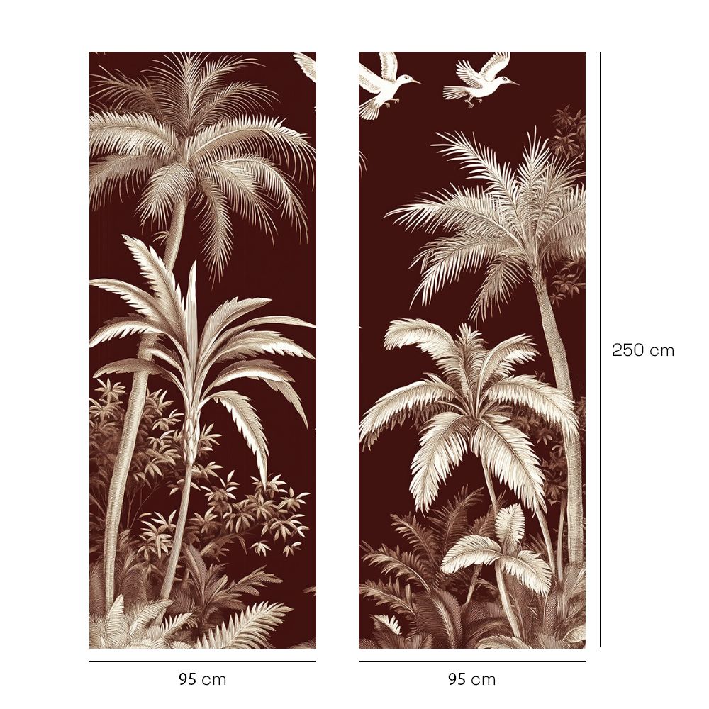 Papier peint "Palmiers exotiques élégants"