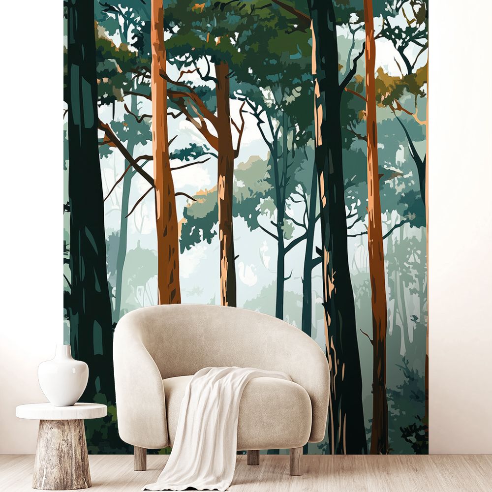 Papier peint "Forêt calme"