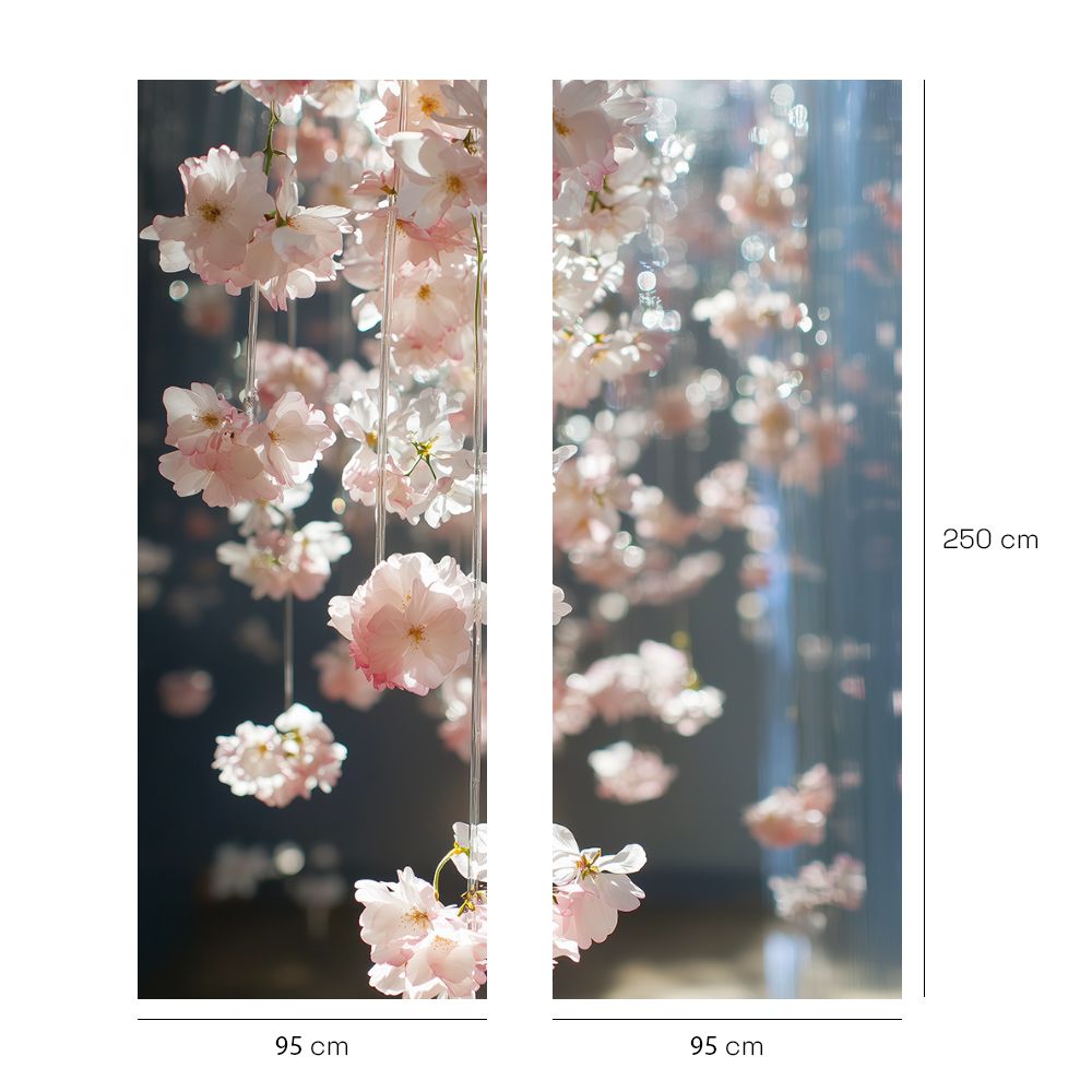 Papier peint "Fleurs suspendues élégantes"
