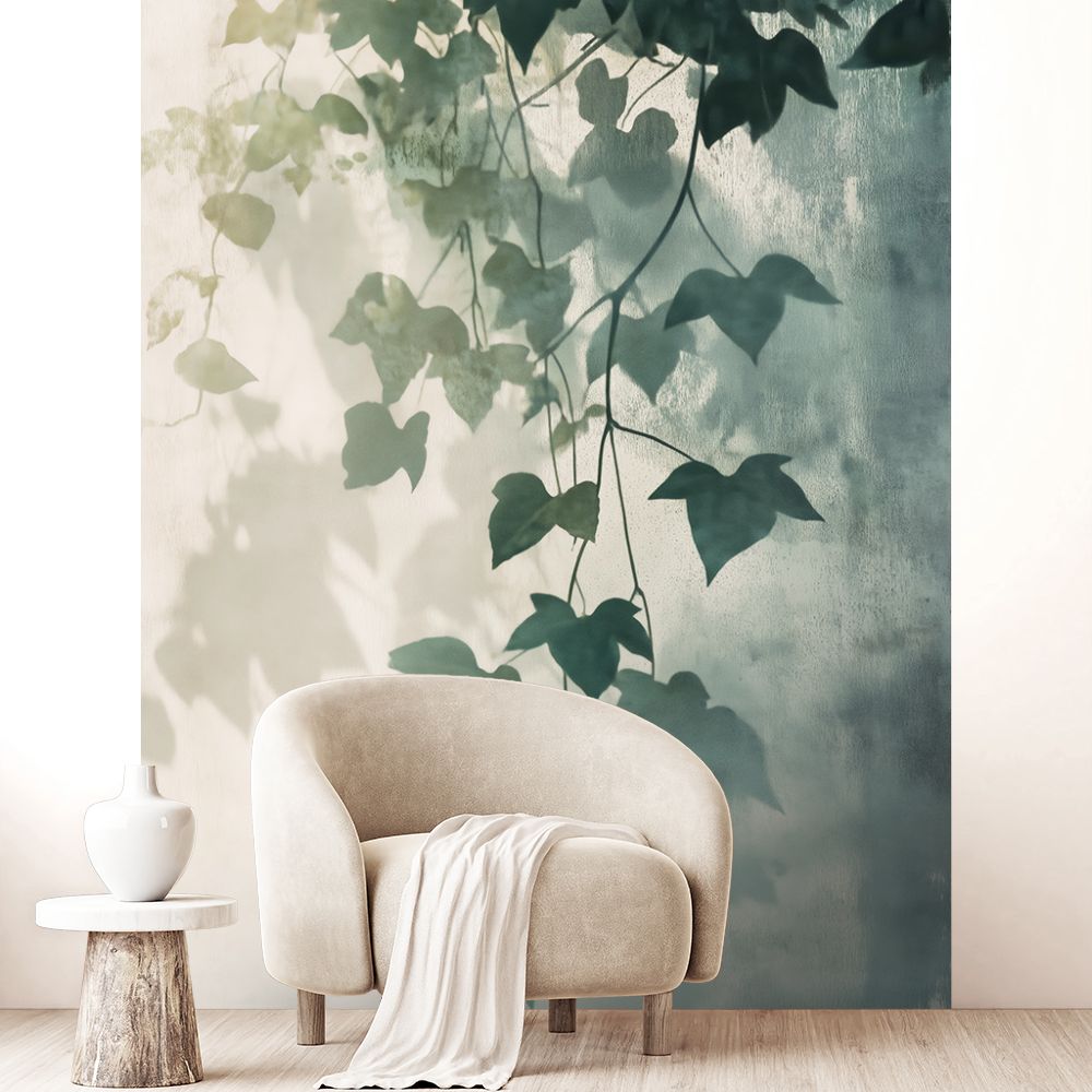 Papier peint "Lierre en filigrane"