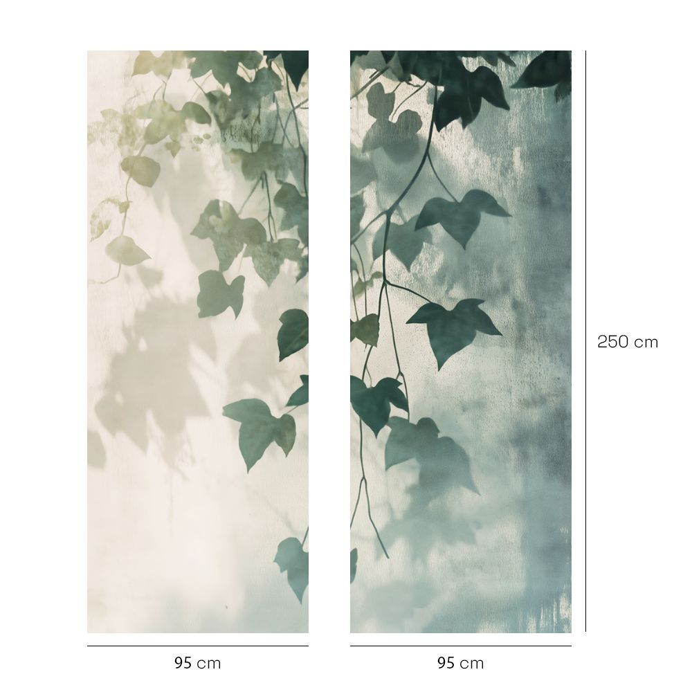Papier peint "Lierre en filigrane"