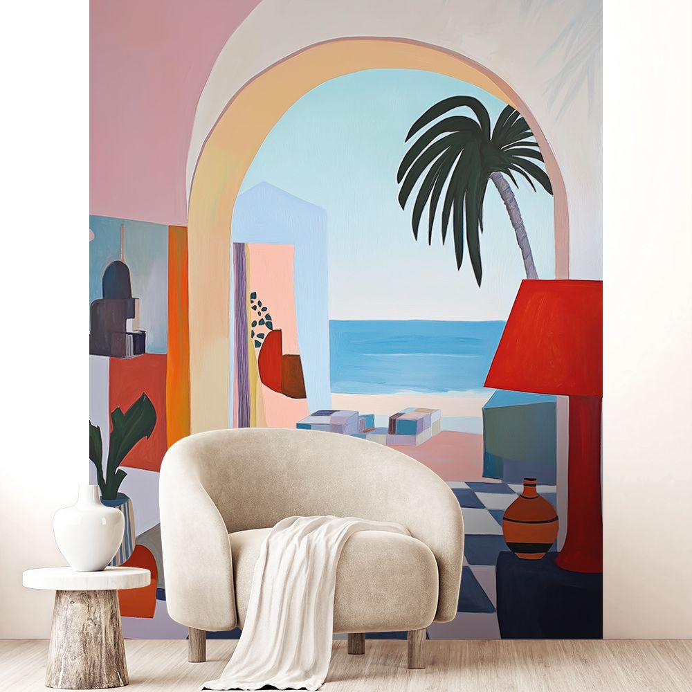 Papier peint "Paysage côtier vibrant"