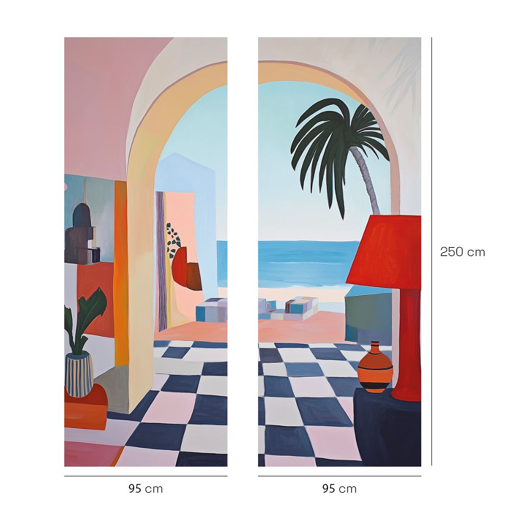 Papier peint "Paysage côtier vibrant"