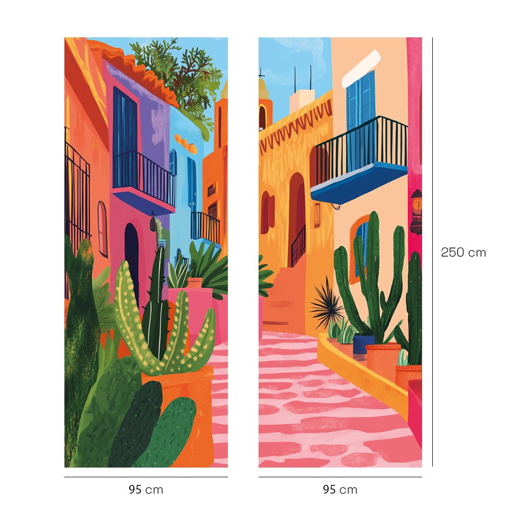 Papier peint "Ruelles ensoleillées"