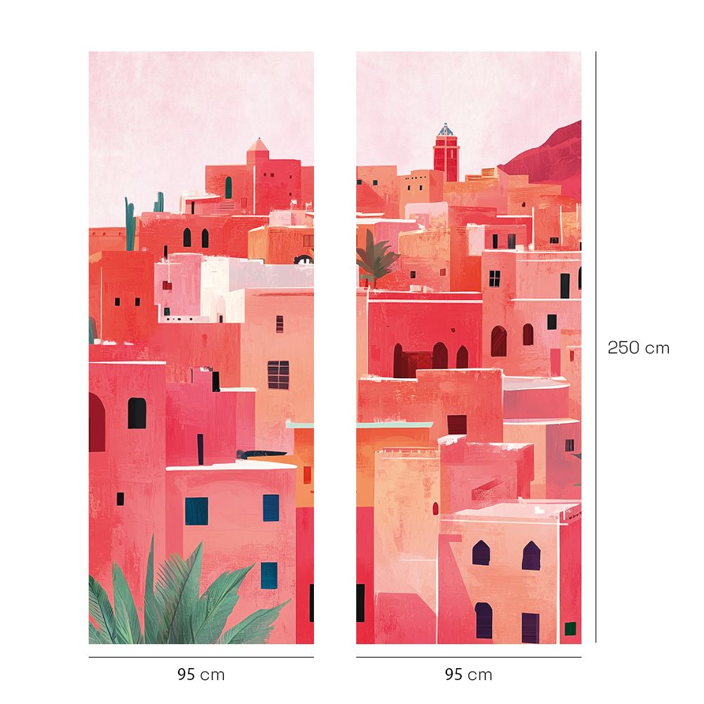 Papier peint "Maisons colorées"