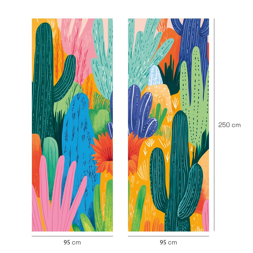 Papier peint "Paysage exotique coloré"