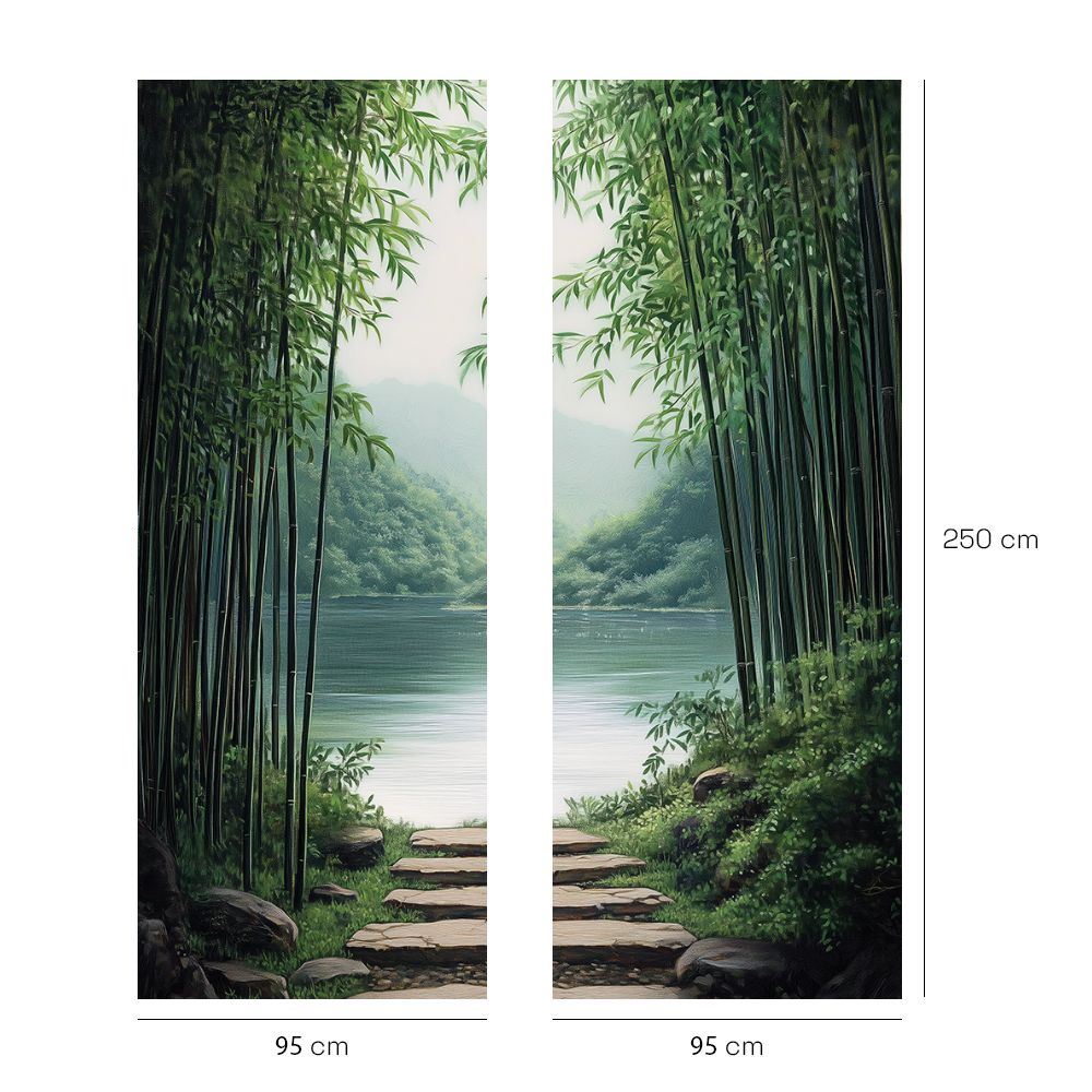 Papier peint "Bambous à l'infini"