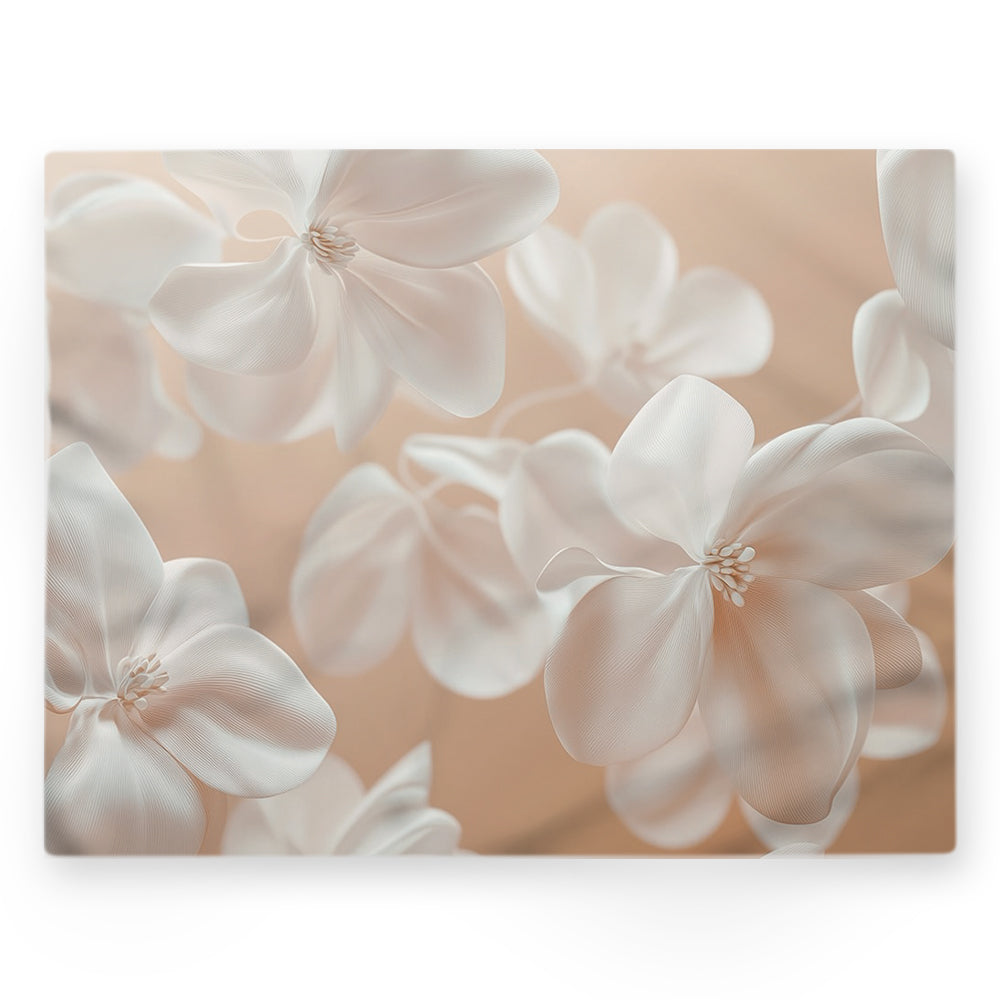 Nappe fleurs – Beige – 140×220 cm