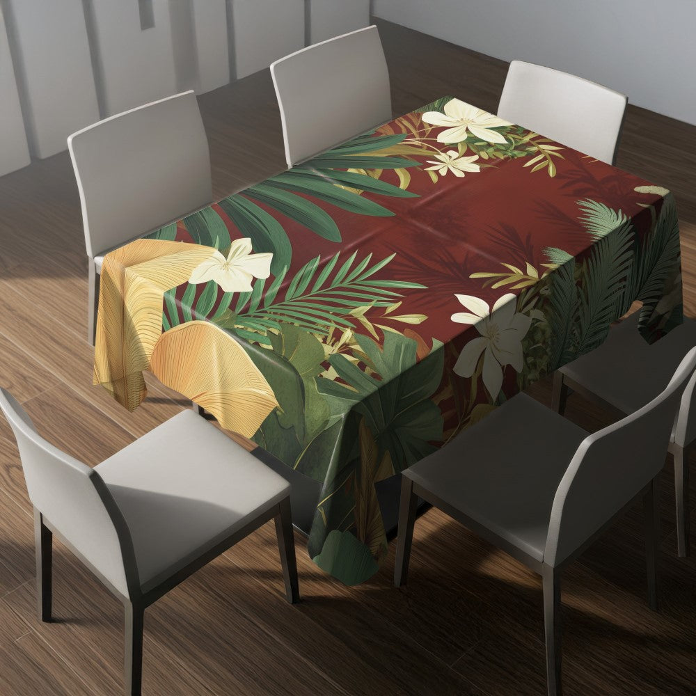 Nappe feuilles tropicales – mise en situation