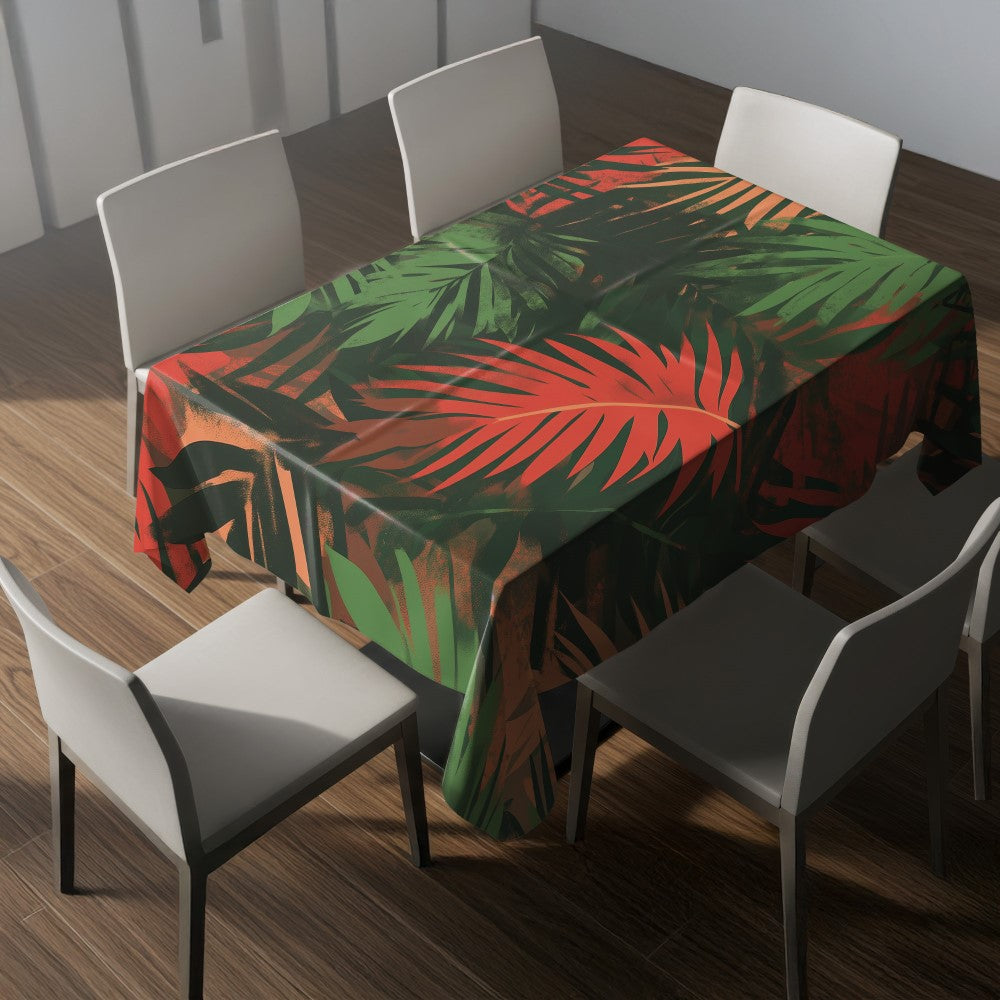 Nappe feuilles tropicales – mise en situation