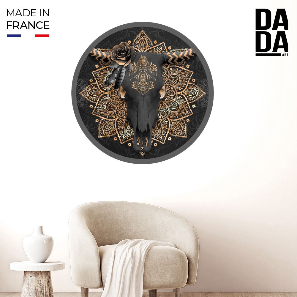 Papier peint rond "Tête de bœuf"