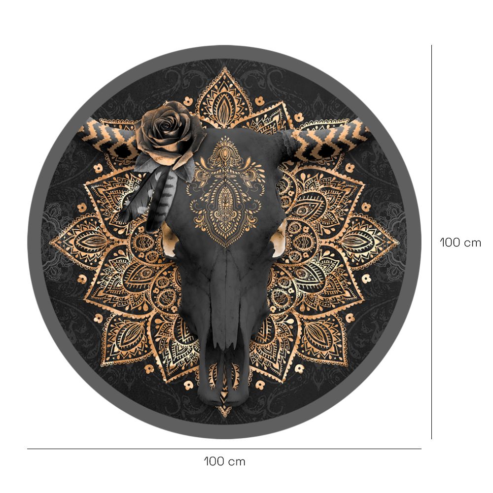 Papier peint rond "Tête de bœuf"