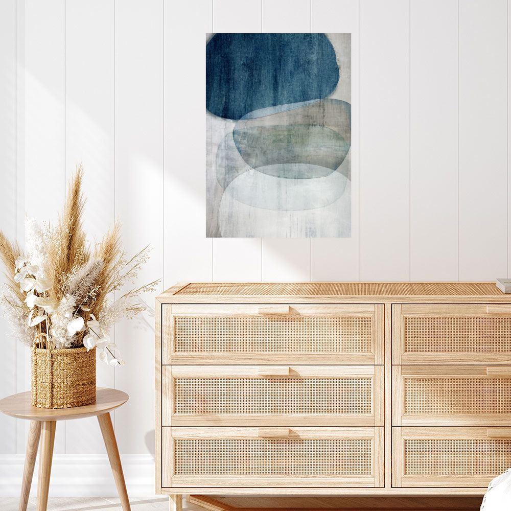 Affiche Formes abstraites bleues