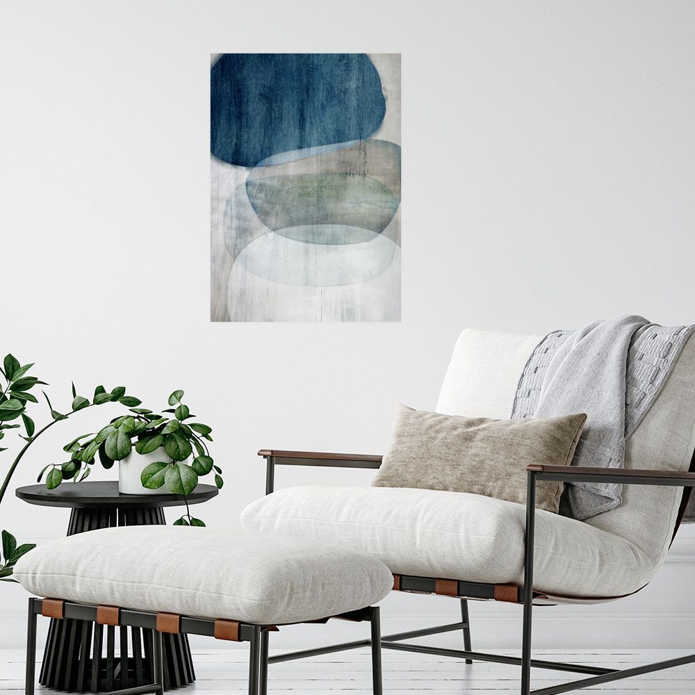 Affiche Formes abstraites bleues