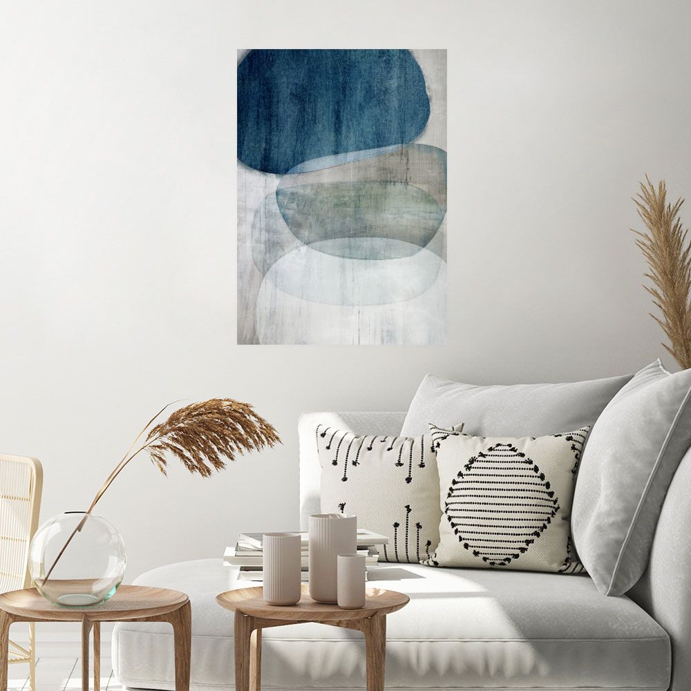 Affiche Formes abstraites bleues