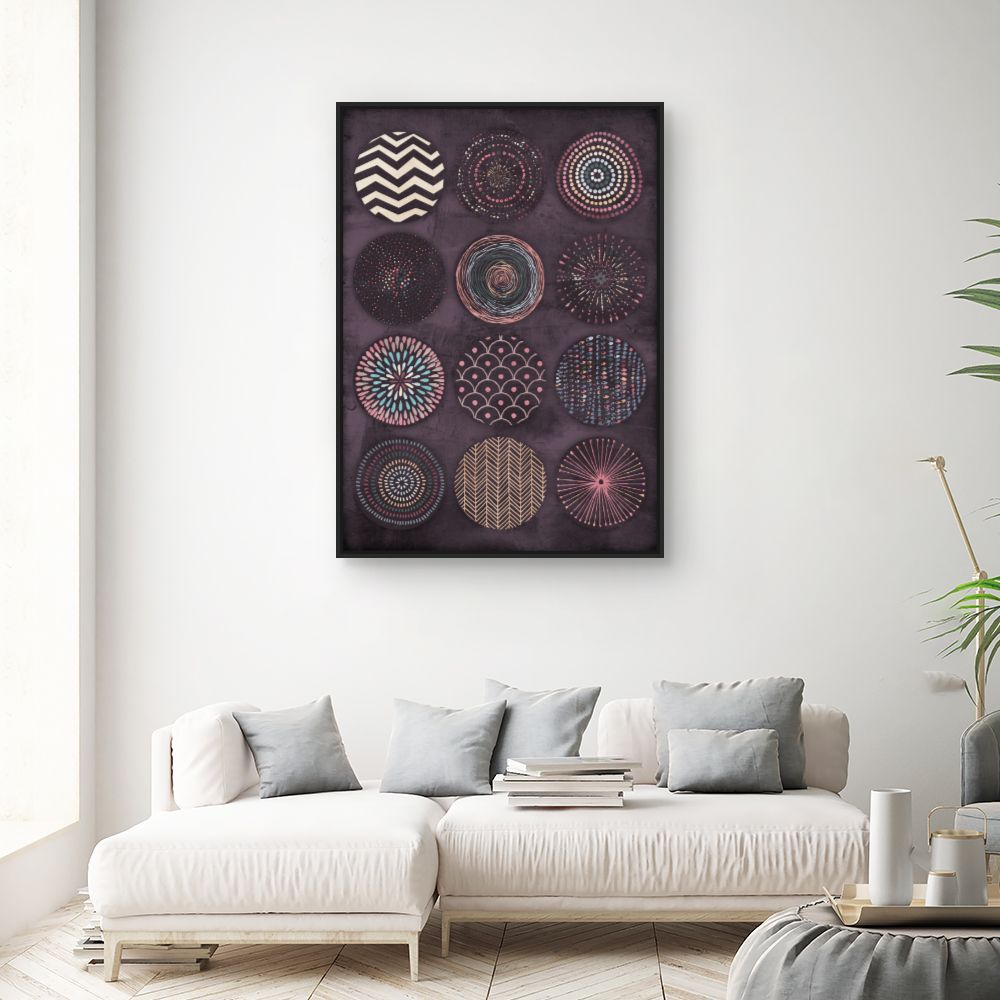 Tableau Motifs circulaires artistiques