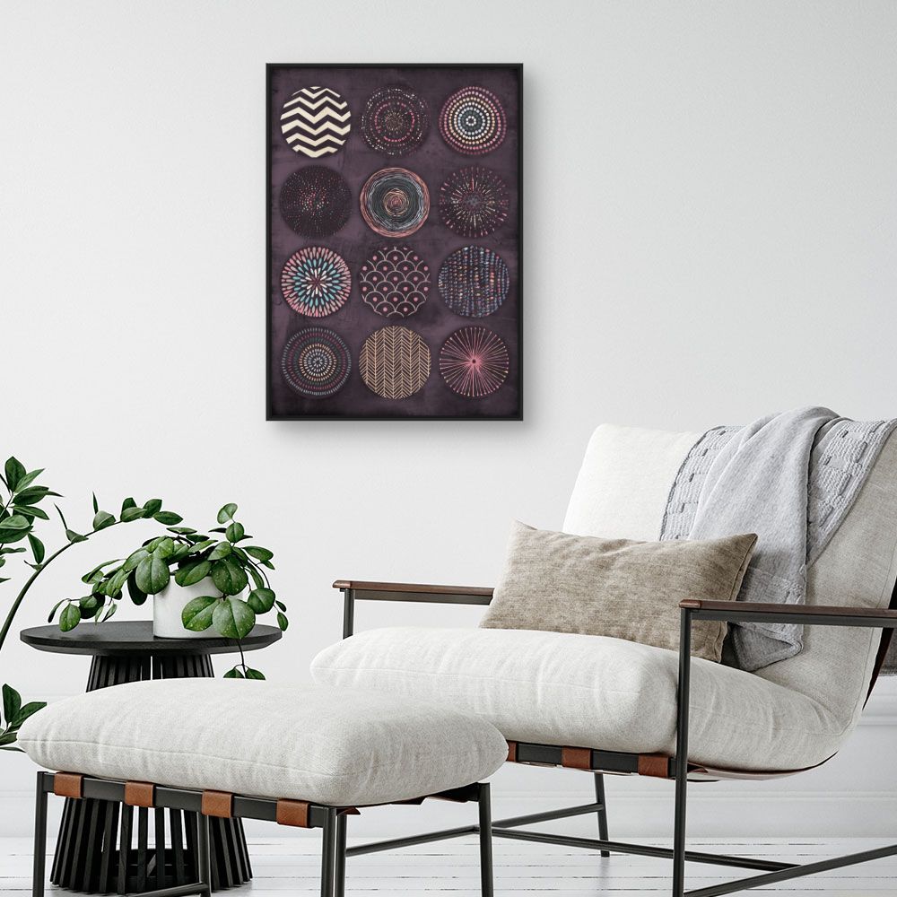 Tableau Motifs circulaires artistiques