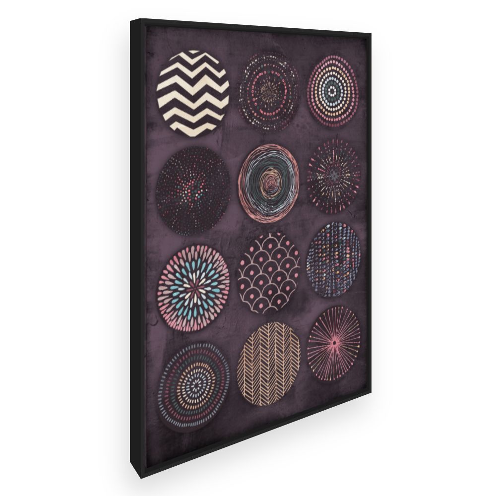 Toile Motifs circulaires artistiques