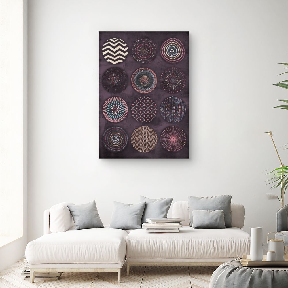 Tableau Motifs circulaires artistiques