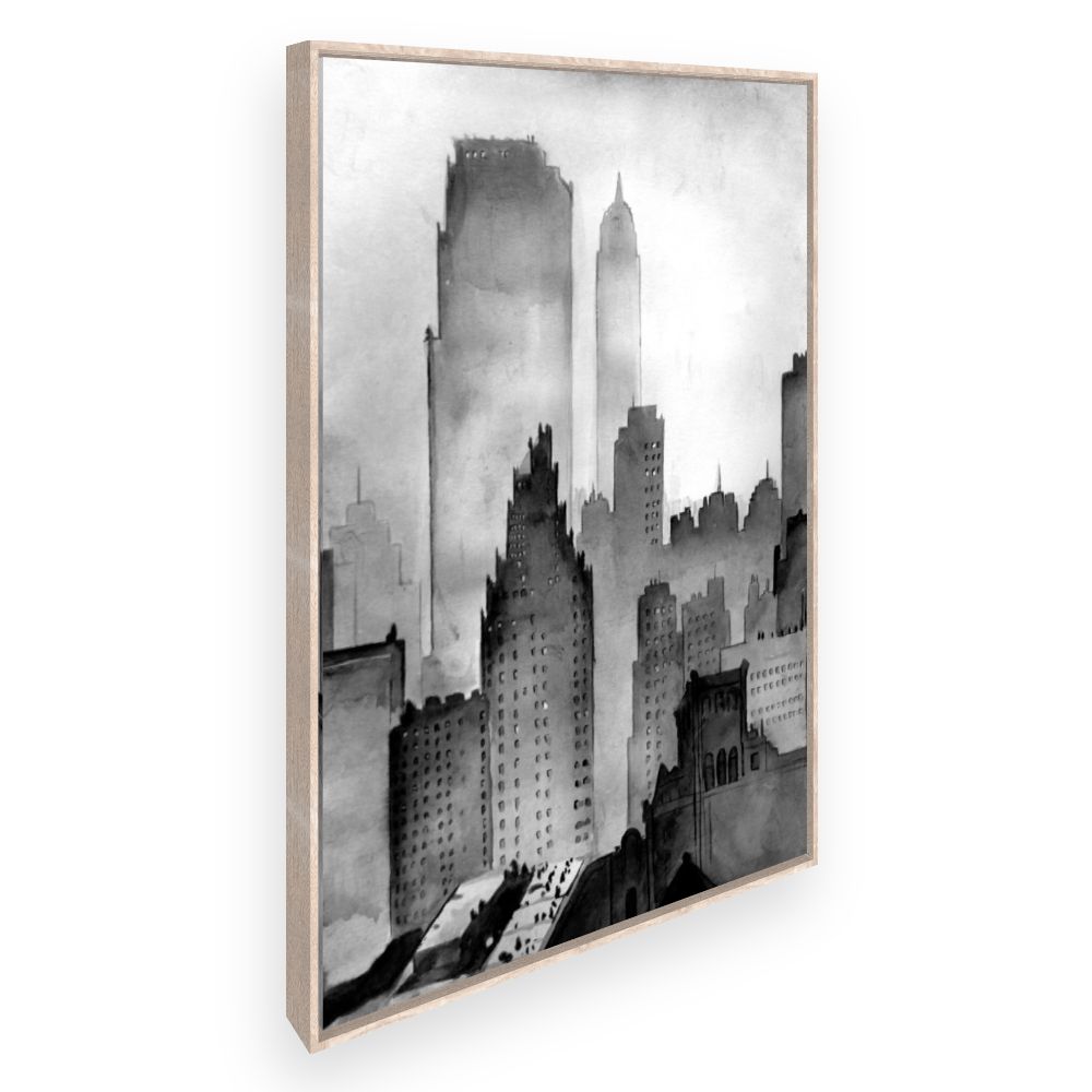 Toile Ville brumeuse