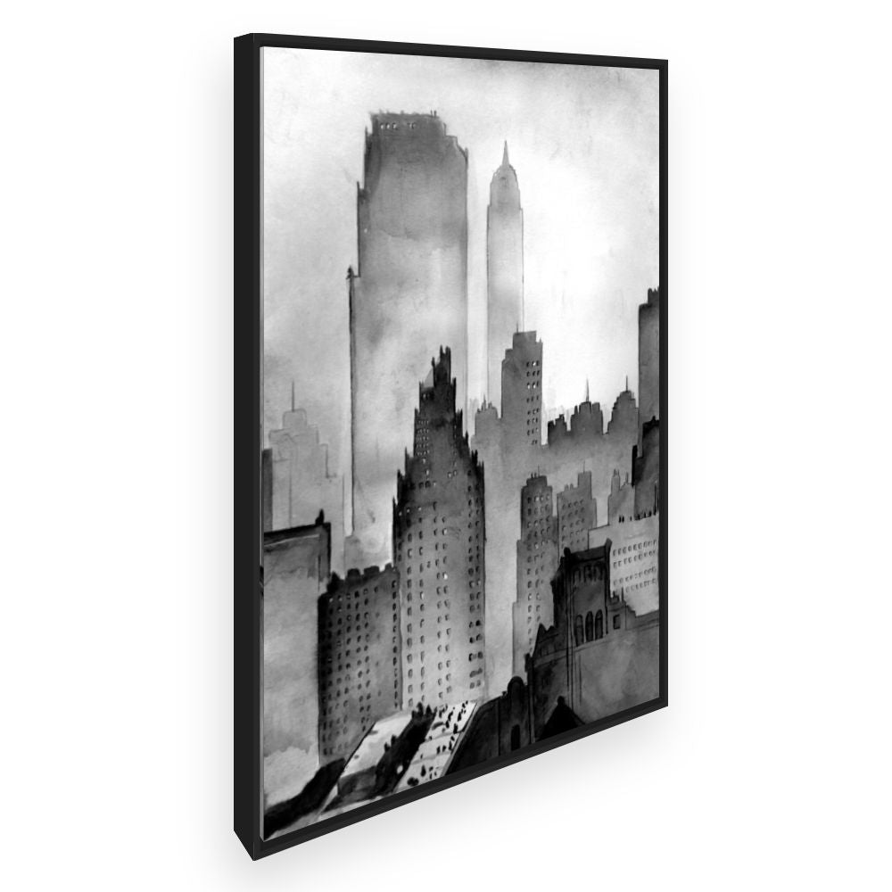 Toile Ville brumeuse