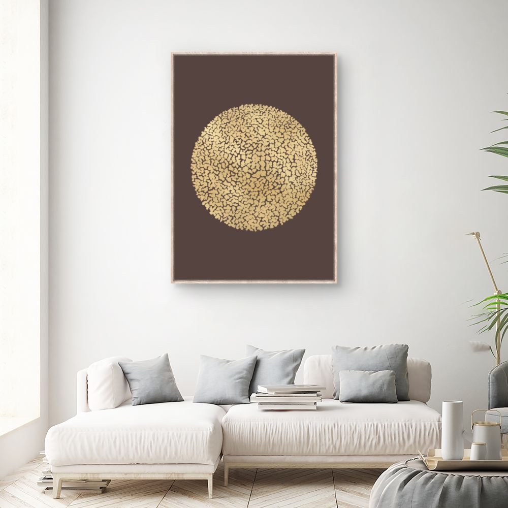 Tableau Sphère dorée éclatante