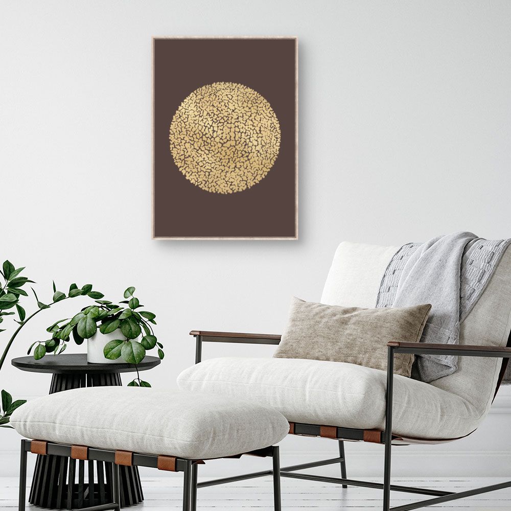 Tableau Sphère dorée éclatante