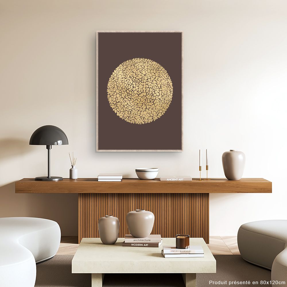 Tableau Sphère dorée éclatante