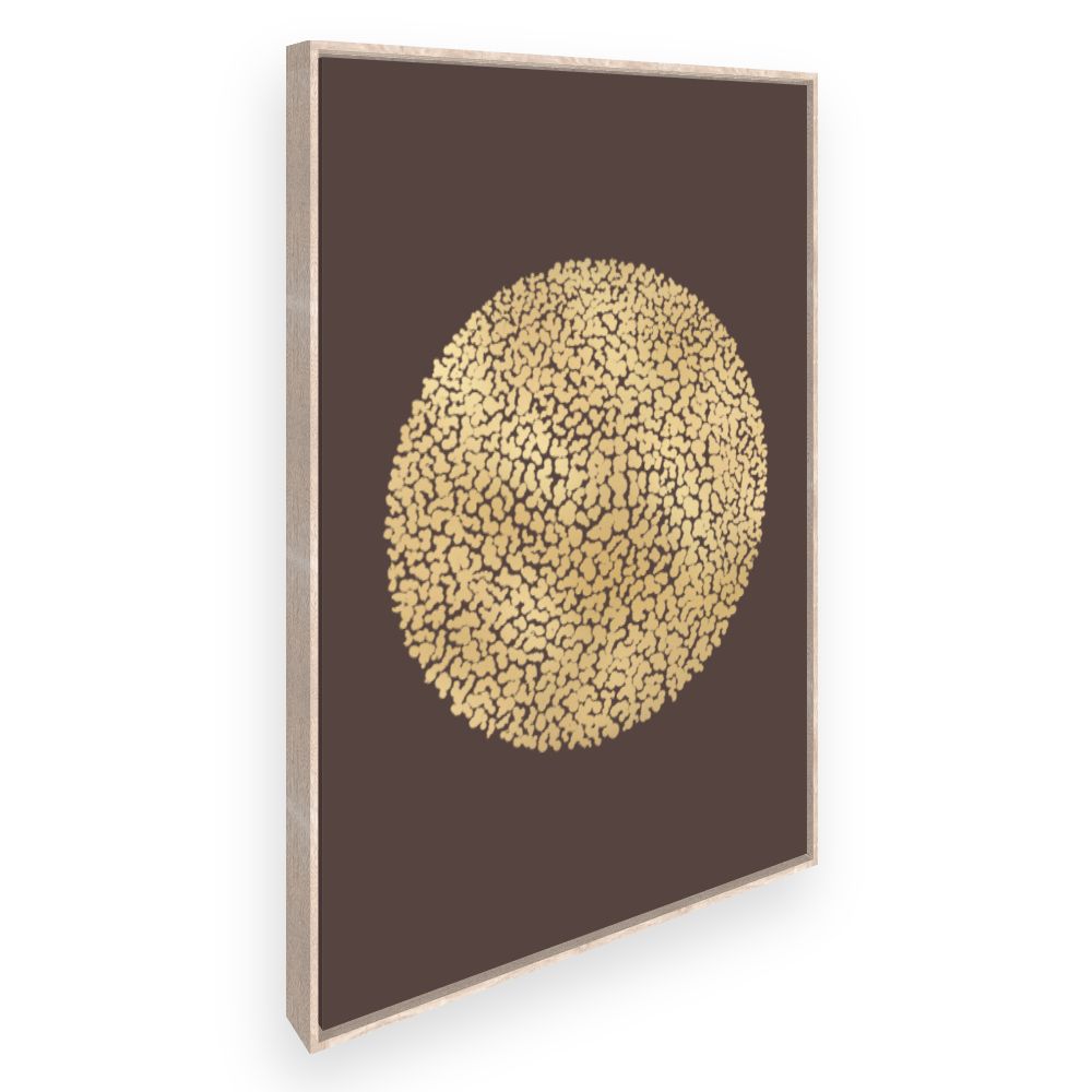 Toile Sphère dorée éclatante